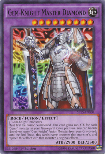 Gem-Knight Master Diamond - SP15-EN030 Shatterfoil Rare 1st Edition