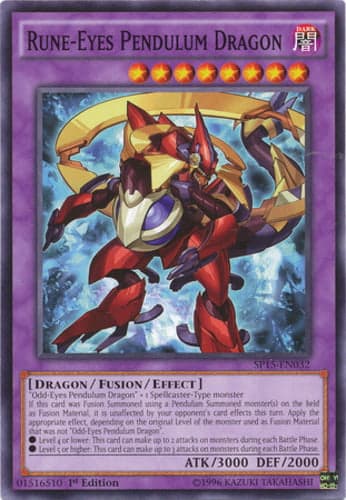 Rune-Eyes Pendulum Dragon - SP15-EN032 Common 1st Edition