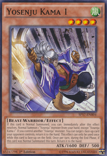 Yosenju Kama 1 - SP17-EN004 Starfoil Rare 1st Edition