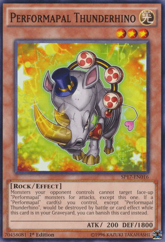 Performapal Thunderhino - SP17-EN016 Common 1st Edition