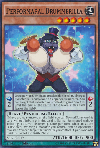 Performapal Drummerilla - SP17-EN019 Common 1st Edition