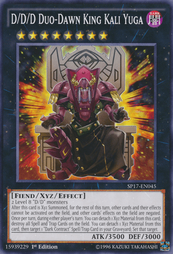 D/D/D Duo-Dawn King Kali Yuga - SP17-EN045 Starfoil Rare 1st Edition