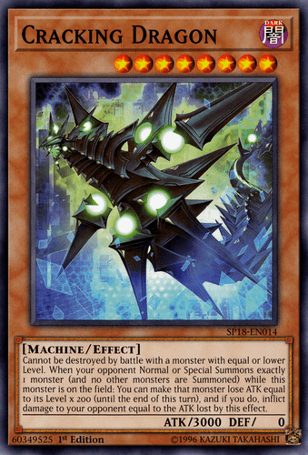 Cracking Dragon - SP18-EN014 Starfoil Rare 1st Edition