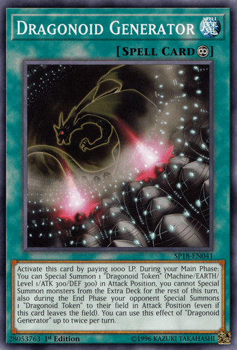 Dragonoid Generator - SP18-EN041 Common 1st Edition