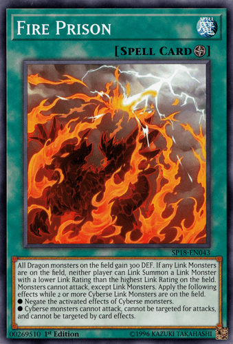 Fire Prison - SP18-EN043 Starfoil Rare 1st Edition