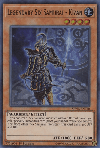 Legendary Six Samurai - Kizan - SPWA-EN010 Super Rare 1st Edition