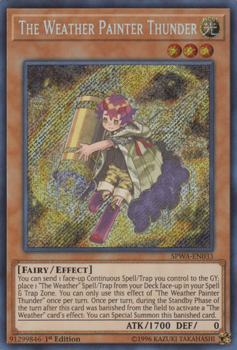 The Weather Painter Thunder - SPWA-EN033 Secret Rare 1st Edition