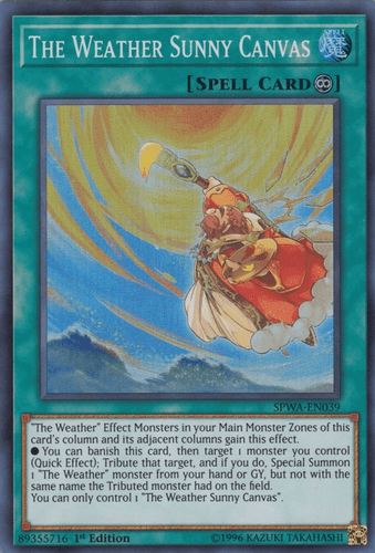 The Weather Sunny Canvas - SPWA-EN039 Super Rare 1st Edition