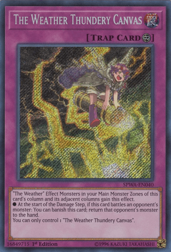 The Weather Thundery Canvas - SPWA-EN040 Secret Rare 1st Edition
