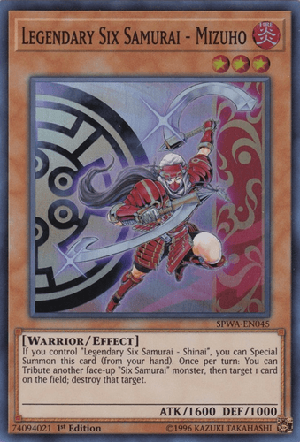 Legendary Six Samurai - Mizuho - SPWA-EN045 Super Rare 1st Edition