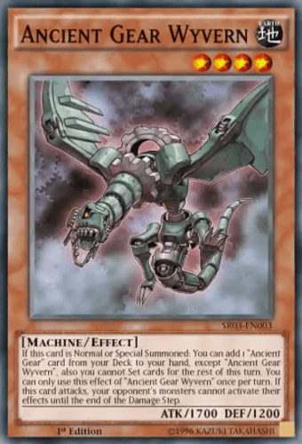 Ancient Gear Wyvern - SR03-EN003 Super Rare 1st Edition
