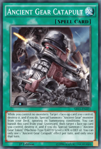 Ancient Gear Catapult - SR03-EN021 Super Rare 1st Edition