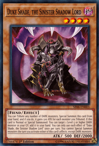 Duke Shade, the Sinister Shadow Lord - SR06-EN003 Common 1st Edition