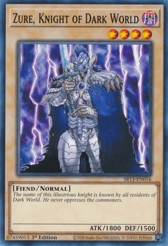 Zure, Knight of Dark World - SR13-EN016 Common 1st Edition