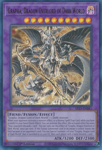 Grapha, Dragon Overlord of Dark World - SR13-EN041 Ultra Rare 1st Edition