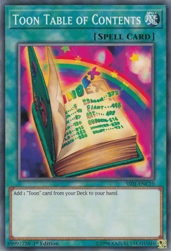 Toon Table of Contents - SS01-ENC10 Common 1st Edition