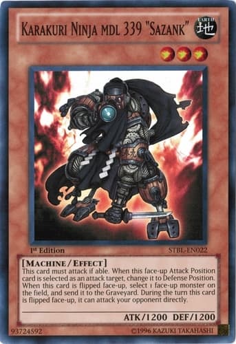 Karakuri Ninja mdl 339 "Sazank" - STBL-EN022 Super Rare Unlimited