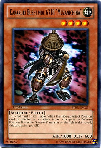 Karakuri Bushi mdl 6318 "Muzanichiha" - STBL-EN023 Rare 1st Edition