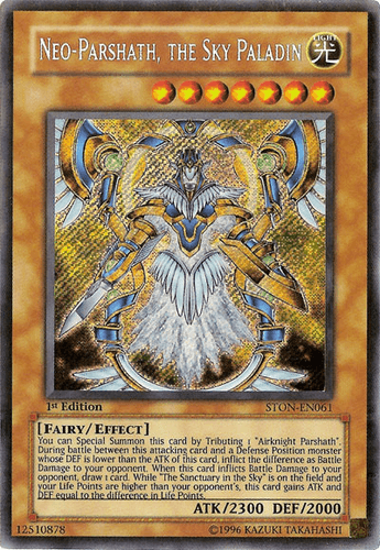 Neo-Parshath, the Sky Paladin - STON-EN061 Secret Rare Unlimited