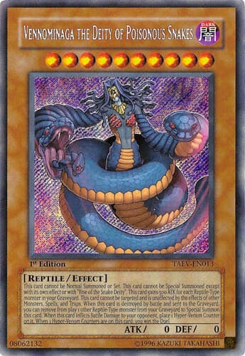 Vennominaga the Deity of Poisonous Snakes - TAEV-EN013 Secret Rare Unlimited