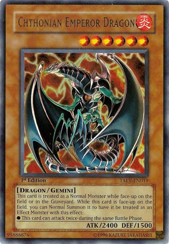Chthonian Emperor Dragon - TAEV-EN019 Ultimate Rare 1st Edition