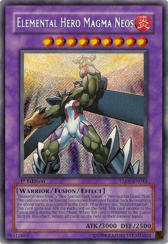 Elemental HERO Magma Neos - TAEV-EN043 Secret Rare Unlimited