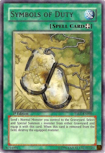 Symbols of Duty - TAEV-EN060 Rare 1st Edition