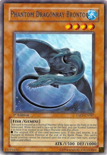 Phantom Dragonray Bronto - TAEV-EN087 Rare 1st Edition