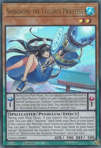 Shinonome the Vaylantz Priestess - TAMA-EN001 Collector's Rare 1st Edition
