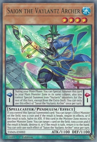 Saion the Vaylantz Archer - TAMA-EN002 Rare 1st Edition