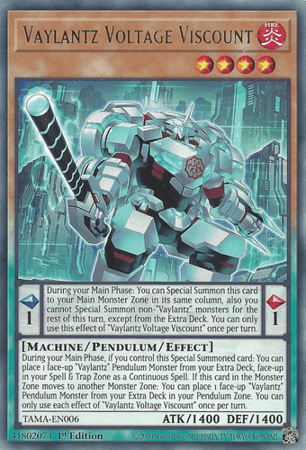 Vaylantz Voltage Viscount - TAMA-EN006 Rare 1st Edition