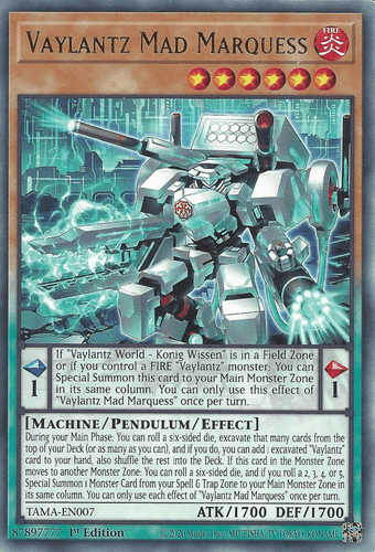 Vaylantz Mad Marquess - TAMA-EN007 Rare 1st Edition