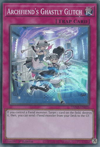 Archfiend's Ghastly Glitch - TAMA-EN026 Super Rare 1st Edition