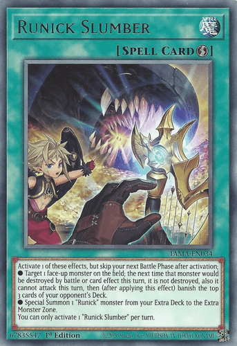 Runick Slumber - TAMA-EN034 Rare 1st Edition