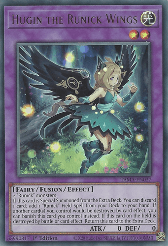 Hugin the Runick Wings - TAMA-EN037 Ultra Rare 1st Edition