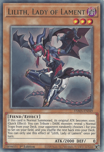 Lilith, Lady of Lament - TAMA-EN049 Rare 1st Edition