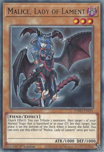 Malice, Lady of Lament - TAMA-EN051 Rare 1st Edition
