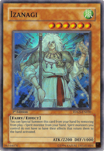 Izanagi - TDGS-EN030 Super Rare 1st Edition