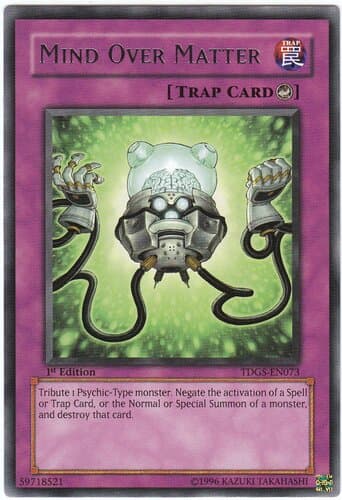 Mind Over Matter - TDGS-EN073 Rare 1st Edition