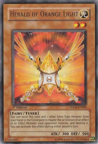 Herald of Orange Light - TDGS-EN082 Rare 1st Edition