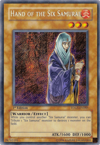 Hand of the Six Samurai - TDGS-EN085 Secret Rare 1st Edition
