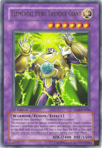 Elemental HERO Thunder Giant - TLM-EN036 Ultimate Rare 1st Edition
