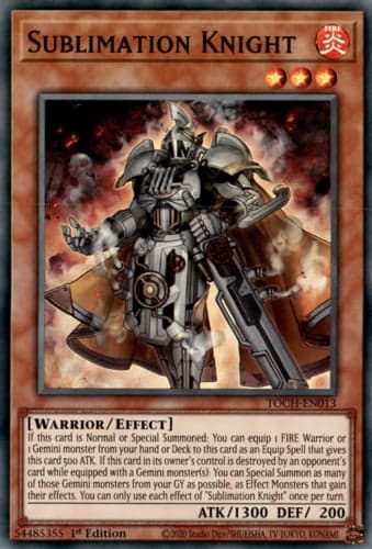 Sublimation Knight - TOCH-EN013 Super Rare 1st Edition