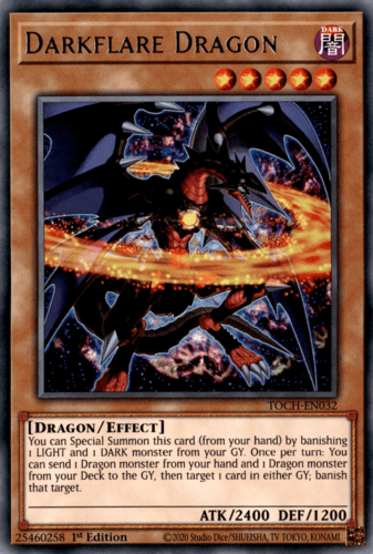 Darkflare Dragon - TOCH-EN032 Rare Unlimited