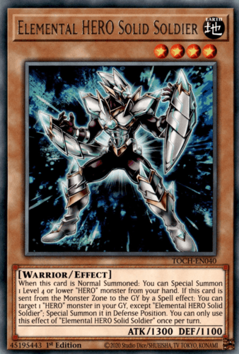 Elemental HERO Solid Soldier - TOCH-EN040 Rare Unlimited