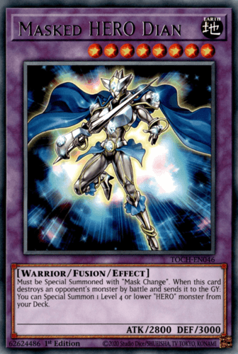 Masked HERO Dian - TOCH-EN046 Rare 1st Edition