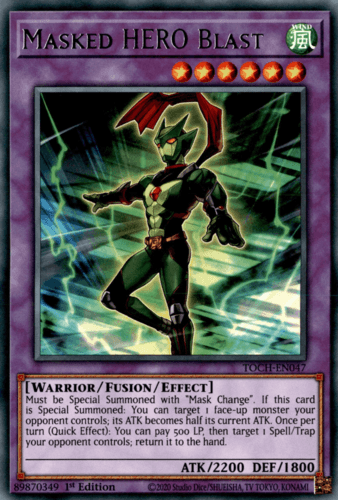 Masked HERO Blast - TOCH-EN047 Rare 1st Edition