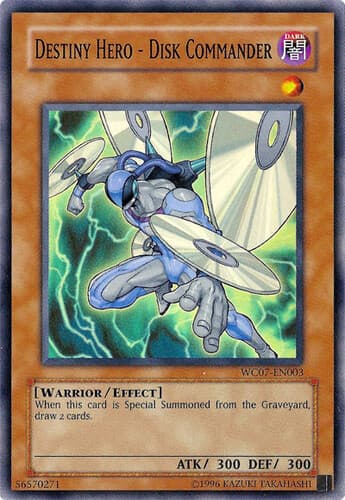 Destiny HERO - Disk Commander - WC07-EN003 Super Rare Limited Edition