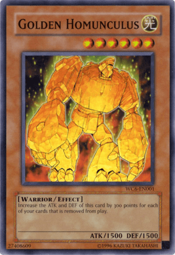 Golden Homunculus - WC6-EN001 Super Rare Limited Edition