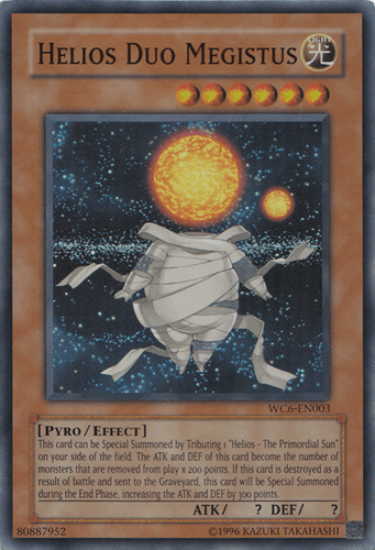 Helios Duo Megistus - WC6-EN003 Super Rare Limited Edition